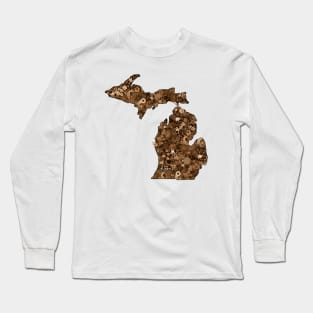 Michigan Garden Neutral Tones Long Sleeve T-Shirt